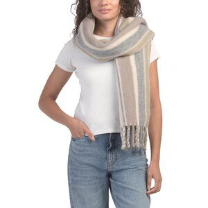 RAG & BONE Grey Multi Made In Italy Siobhan Scarf